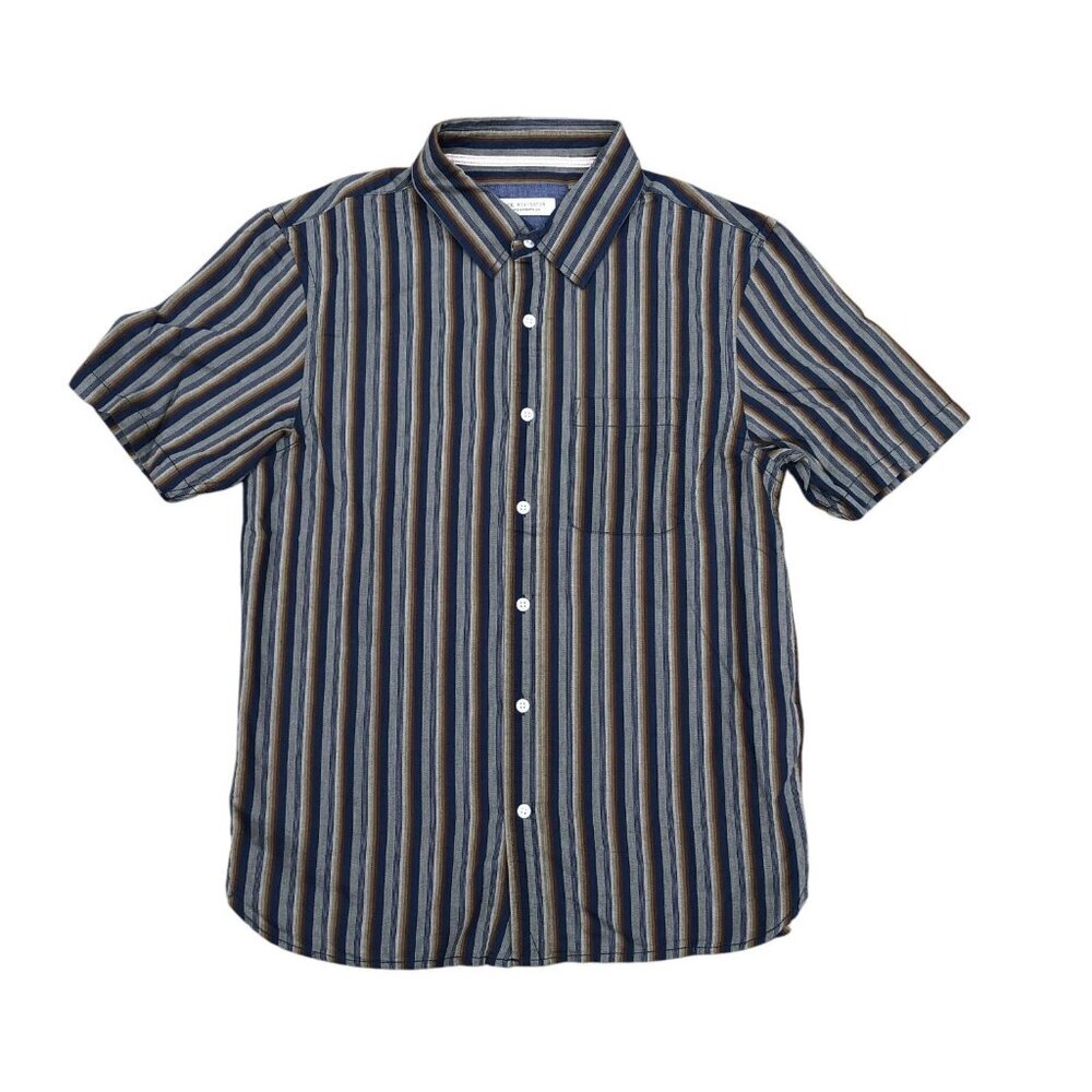 ACE RIVINGTON Santa Barbara Striped Button Down Shirt XS Men's Short Sleeve​